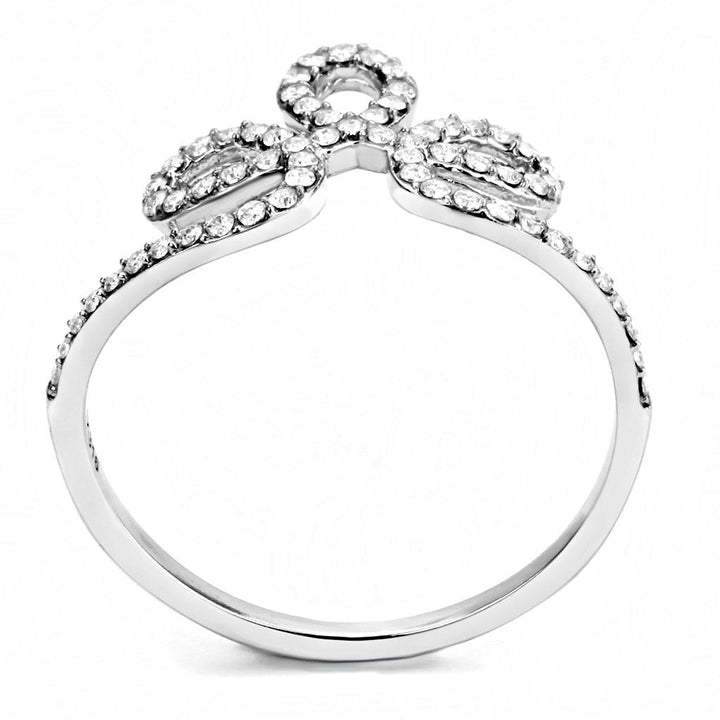 LOVCIA Stainless Steel Ring with Clear AAA Grade CZ and High Polished Finish - Buy stylish Rings for women - Shop latest Ring design - Trendy Rings - Unique fashion Rings - Find the perfect Ring