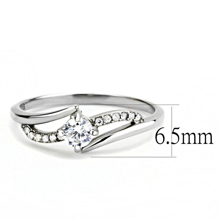 LOVCIA Sleek Stainless Steel Ring with Clear AAA Grade CZ Stone - Buy stylish Rings for women - Shop latest Ring design - Trendy Rings - Unique fashion Rings - Find the perfect Ring