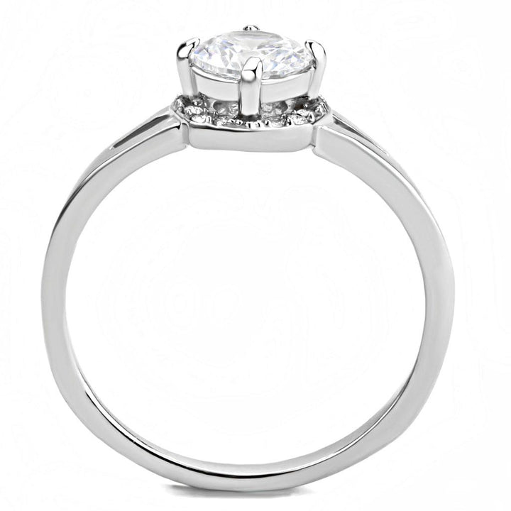 LOVCIA Premium Stainless Steel Ring with Clear AAA CZ Stone, High Polished Finish - Buy stylish Rings for women - Shop latest Ring design - Trendy Rings - Unique fashion Rings - Find the perfect Ring