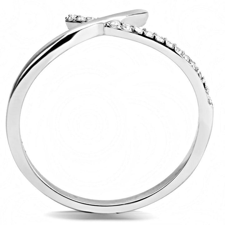 LOVCIA AAA Clear CZ Stainless Steel Ring, High Polished Finish - Buy stylish Rings for women - Shop latest Ring design - Trendy Rings - Unique fashion Rings - Find the perfect Ring