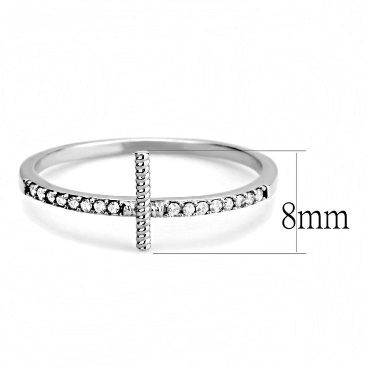 LOVCIA Stainless Steel Ring with Clear AAA Grade CZ and High Polish Finish - Buy stylish Rings for women - Shop latest Ring design - Trendy Rings - Unique fashion Rings - Find the perfect Ring