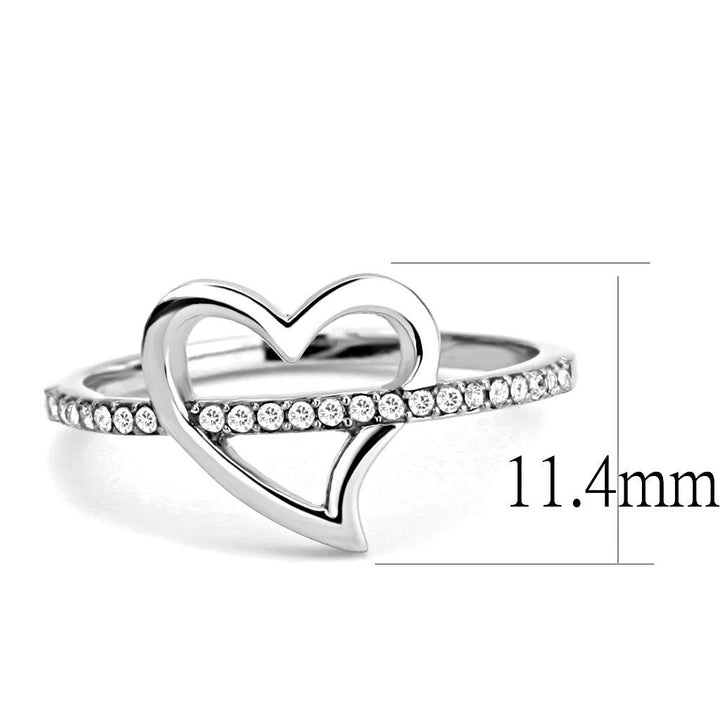 LOVCIA High Shine Stainless Steel Ring with Clear AAA Grade CZ Stone - Buy stylish Rings for women - Shop latest Ring design - Trendy Rings - Unique fashion Rings - Find the perfect Ring