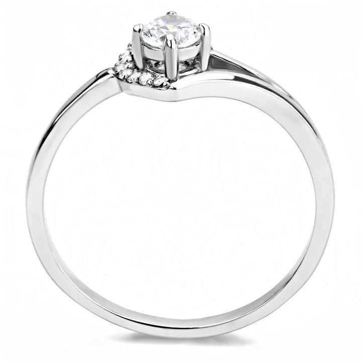 LOVCIA Stainless Steel Ring with Clear AAA Grade CZ, High Polish Finish - Buy stylish Rings for women - Shop latest Ring design - Trendy Rings - Unique fashion Rings - Find the perfect Ring