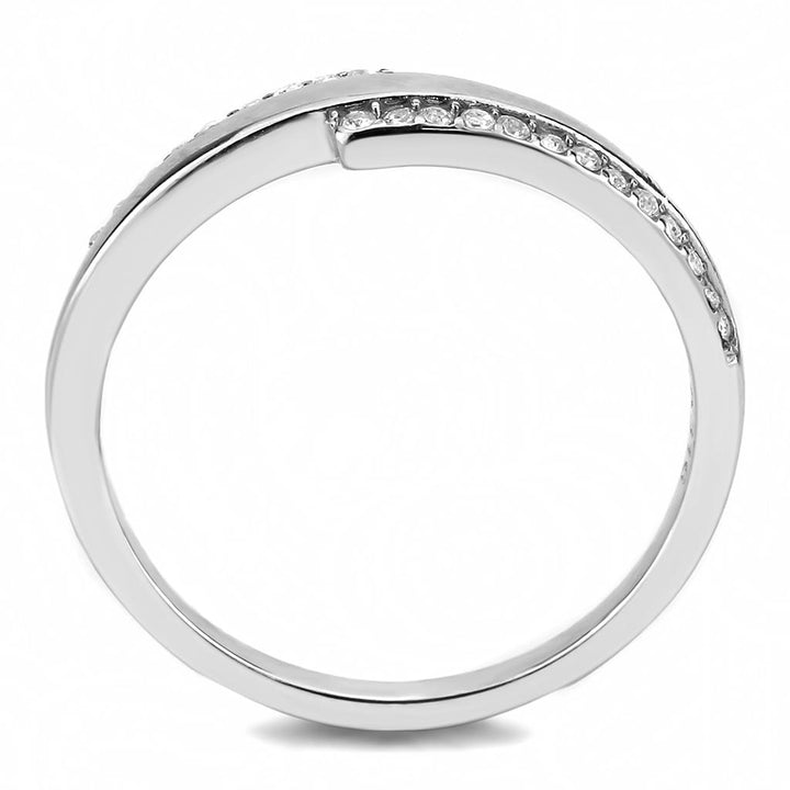 LOVCIA Premium Stainless Steel Ring with Clear AAA Grade CZ Stone - Buy stylish Rings for women - Shop latest Ring design - Trendy Rings - Unique fashion Rings - Find the perfect Ring