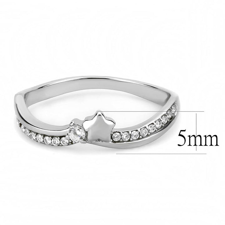 LOVCIA Stainless Steel Ring with Clear AAA Grade CZ - High Polished Finish, No Plating - Buy stylish Rings for women - Shop latest Ring design - Trendy Rings - Unique fashion Rings - Find the perfect Ring