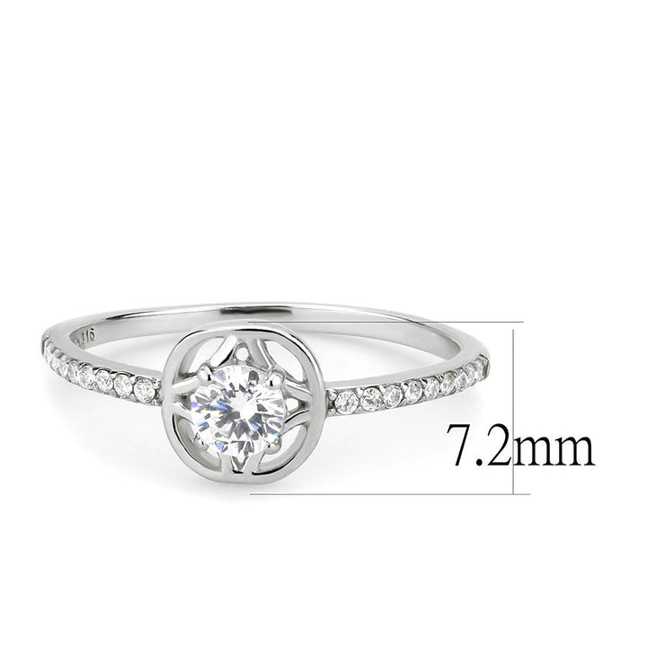 LOVCIA Sleek Stainless Steel Ring with 4mm AAA Clear CZ Stone - Buy stylish Rings for women - Shop latest Ring design - Trendy Rings - Unique fashion Rings - Find the perfect Ring