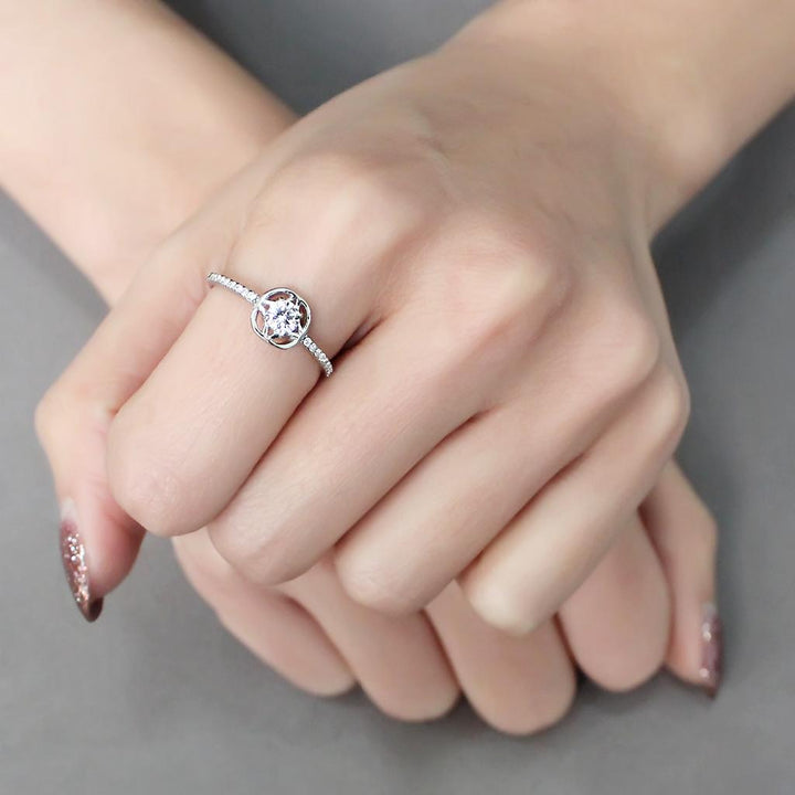 LOVCIA Sleek Stainless Steel Ring with 4mm AAA Clear CZ Stone - Buy stylish Rings for women - Shop latest Ring design - Trendy Rings - Unique fashion Rings - Find the perfect Ring