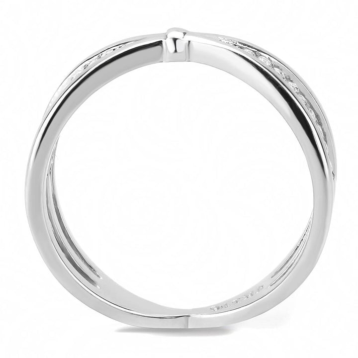 LOVCIA Sleek Stainless Steel Ring with Clear AAA Grade CZ Stone - Buy stylish Rings for women - Shop latest Ring design - Trendy Rings - Unique fashion Rings - Find the perfect Ring