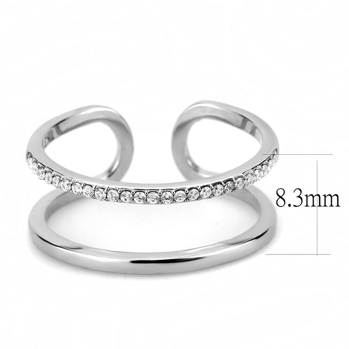 LOVCIA Premium Stainless Steel Ring with Clear AAA Grade CZ Stone - Buy stylish Rings for women - Shop latest Ring design - Trendy Rings - Unique fashion Rings - Find the perfect Ring