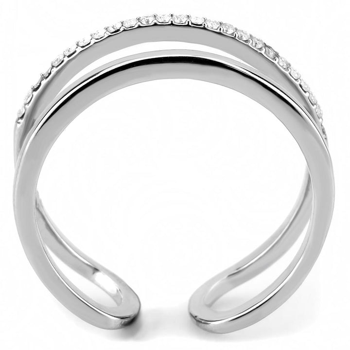 LOVCIA Premium Stainless Steel Ring with Clear AAA Grade CZ Stone - Buy stylish Rings for women - Shop latest Ring design - Trendy Rings - Unique fashion Rings - Find the perfect Ring