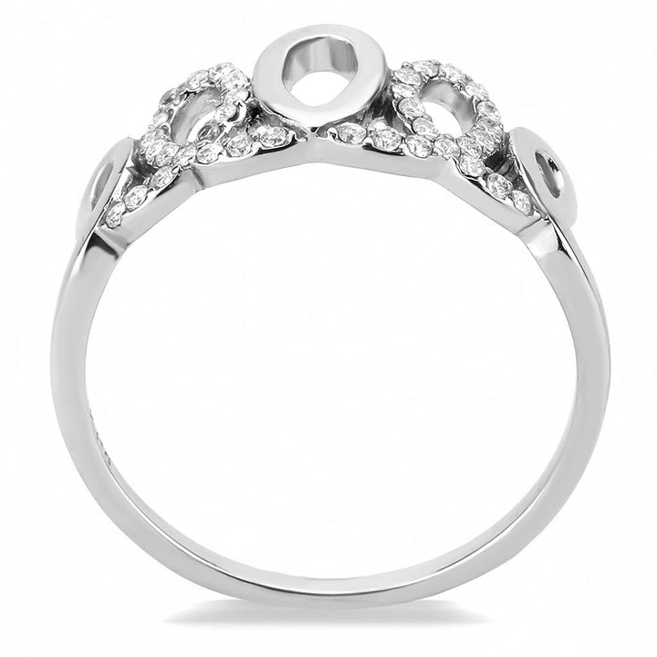 LOVCIA Premium Stainless Steel Ring with Clear AAA Grade CZ Stone - Buy stylish Rings for women - Shop latest Ring design - Trendy Rings - Unique fashion Rings - Find the perfect Ring