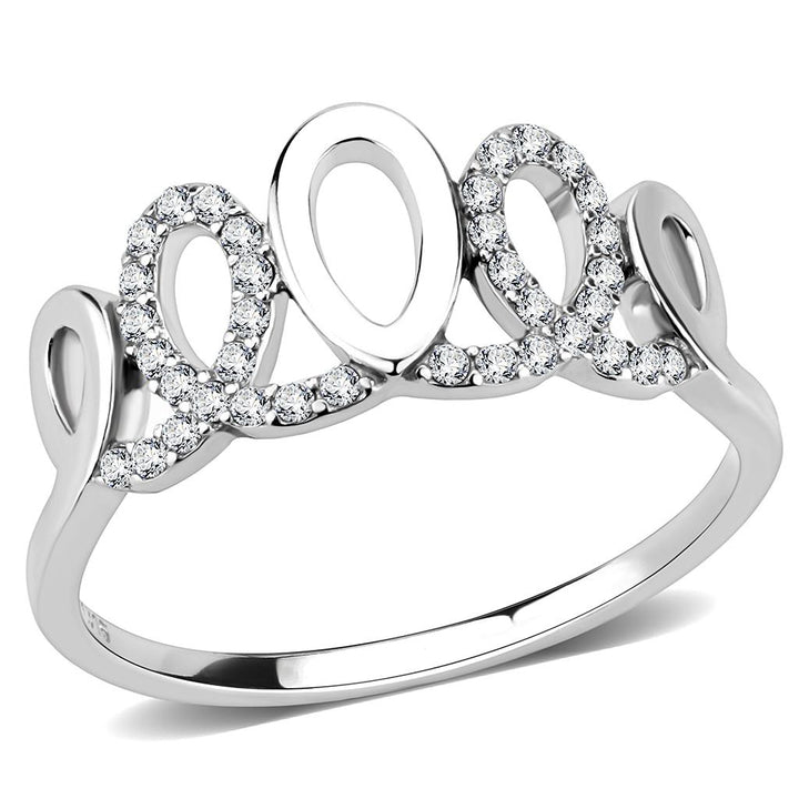 LOVCIA Premium Stainless Steel Ring with Clear AAA Grade CZ Stone - Buy stylish Rings for women - Shop latest Ring design - Trendy Rings - Unique fashion Rings - Find the perfect Ring