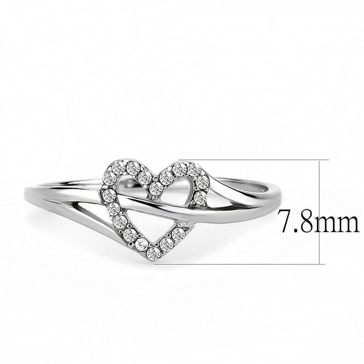 LOVCIA Stainless Steel Ring with Clear AAA CZ Stone, High Polished Finish - Buy stylish Rings for women - Shop latest Ring design - Trendy Rings - Unique fashion Rings - Find the perfect Ring