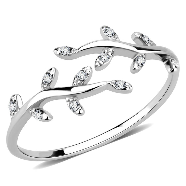 LOVCIA Premium Stainless Steel Ring with Clear AAA Grade CZ Stone - Buy stylish Rings for women - Shop latest Ring design - Trendy Rings - Unique fashion Rings - Find the perfect Ring