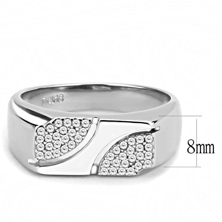 LOVCIA High Shine Stainless Steel Ring with Clear AAA Grade Cubic Zirconia - Buy stylish Rings for women - Shop latest Ring design - Trendy Rings - Unique fashion Rings - Find the perfect Ring