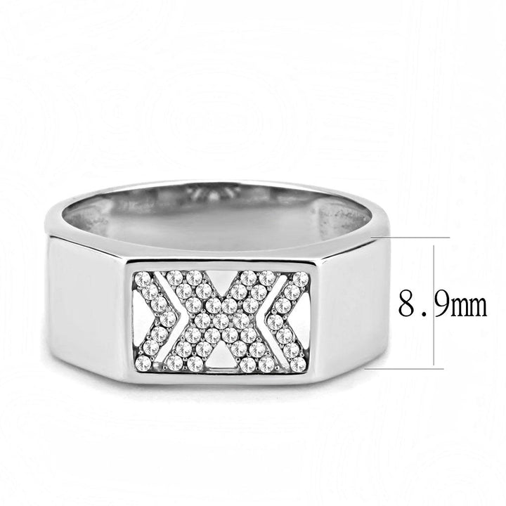 LOVCIA Stainless Steel Ring with Clear AAA Grade CZ and High Polish Finish - Buy stylish Rings for women - Shop latest Ring design - Trendy Rings - Unique fashion Rings - Find the perfect Ring