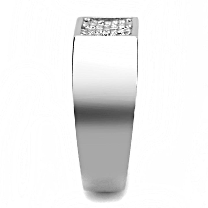 LOVCIA Stainless Steel Ring with Clear AAA Grade CZ and High Polish Finish - Buy stylish Rings for women - Shop latest Ring design - Trendy Rings - Unique fashion Rings - Find the perfect Ring