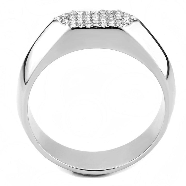 LOVCIA Stainless Steel Ring with Clear AAA Grade CZ Stone - Buy stylish Rings for women - Shop latest Ring design - Trendy Rings - Unique fashion Rings - Find the perfect Ring