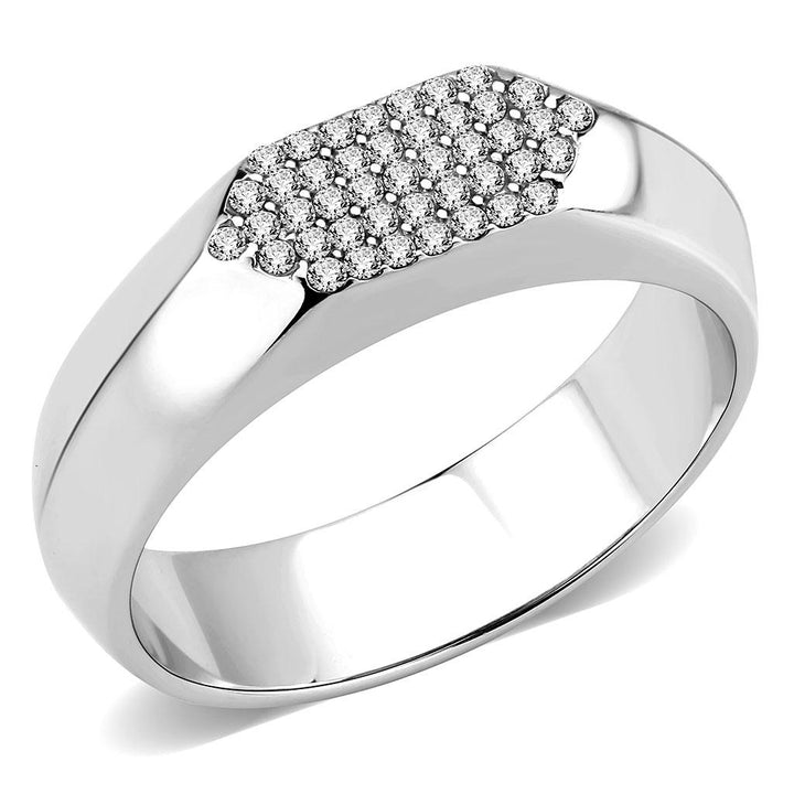 LOVCIA Stainless Steel Ring with Clear AAA Grade CZ Stone - Buy stylish Rings for women - Shop latest Ring design - Trendy Rings - Unique fashion Rings - Find the perfect Ring