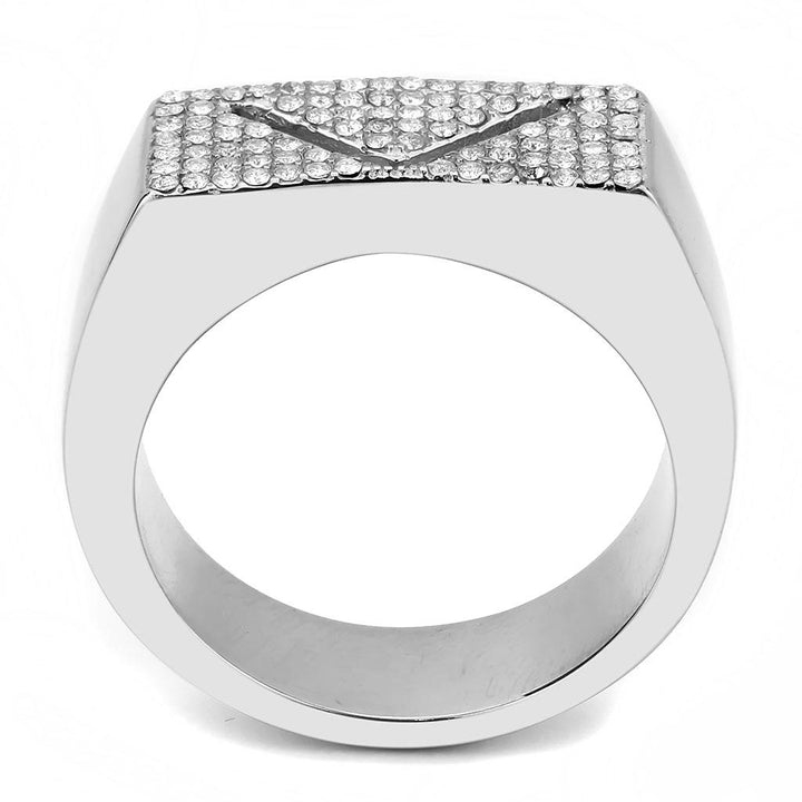 LOVCIA Stainless Steel Ring with Clear AAA Grade CZ Stone, No Plating - Buy stylish Rings for women - Shop latest Ring design - Trendy Rings - Unique fashion Rings - Find the perfect Ring