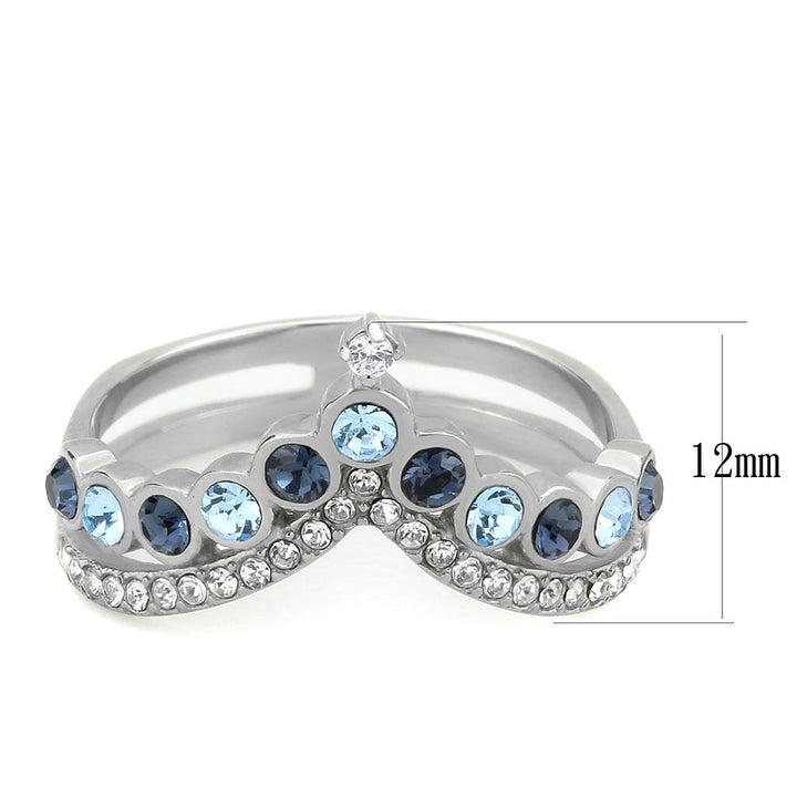 LOVCIA Stainless Steel Ring with Multi-Color Top Grade Crystal - Buy stylish Rings for women - Shop latest Ring design - Trendy Rings - Unique fashion Rings - Find the perfect Ring