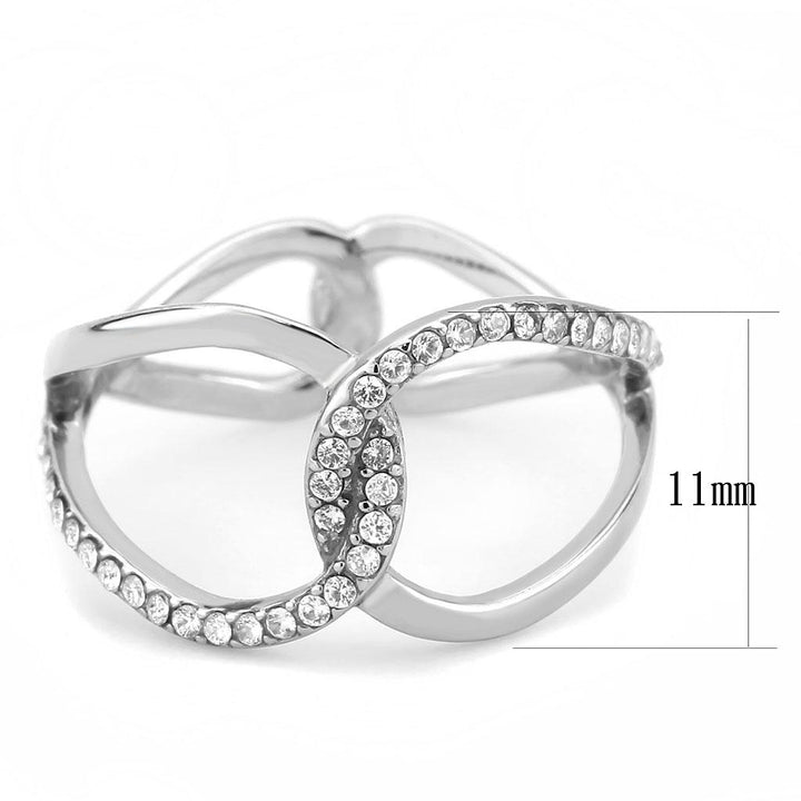 LOVCIA Stainless Steel Ring with Clear AAA Grade Cubic Zirconia Stone - Buy stylish Rings for women - Shop latest Ring design - Trendy Rings - Unique fashion Rings - Find the perfect Ring