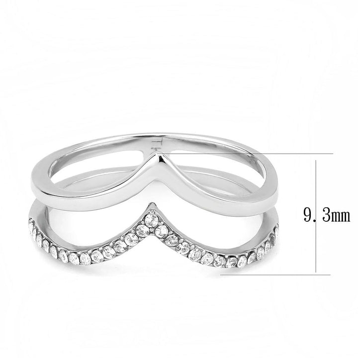 LOVCIA Clear AAA Grade CZ Stainless Steel Ring Without Plating - Buy stylish Rings for women - Shop latest Ring design - Trendy Rings - Unique fashion Rings - Find the perfect Ring