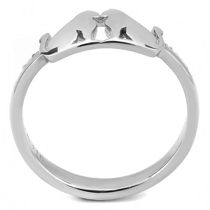 LOVCIA Stainless Steel Ring with Clear AAA Grade CZ Stone - Buy stylish Rings for women - Shop latest Ring design - Trendy Rings - Unique fashion Rings - Find the perfect Ring