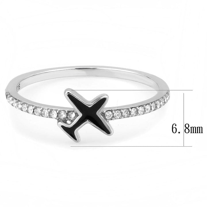 LOVCIA Jet Black Epoxy Stainless Steel Ring - Unplated Finish - Buy stylish Rings for women - Shop latest Ring design - Trendy Rings - Unique fashion Rings - Find the perfect Ring