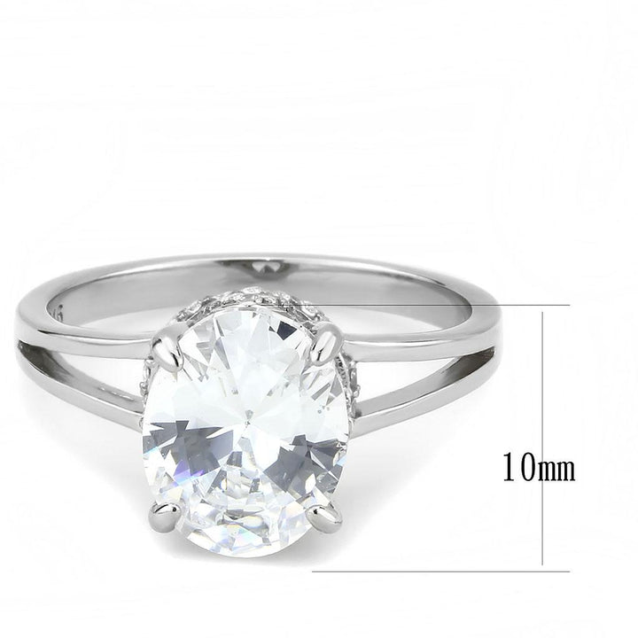 LOVCIA Stainless Steel Ring with Clear AAA CZ Stone, Unplated Finish - Buy stylish Rings for women - Shop latest Ring design - Trendy Rings - Unique fashion Rings - Find the perfect Ring