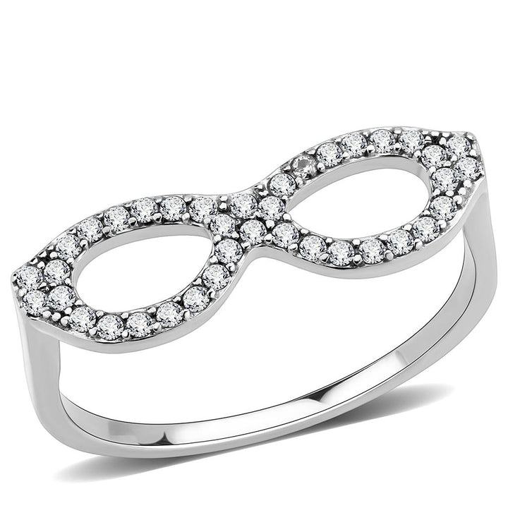 LOVCIA Stainless Steel Ring with Clear AAA Grade CZ Stone, No Plating - Buy stylish Rings for women - Shop latest Ring design - Trendy Rings - Unique fashion Rings - Find the perfect Ring