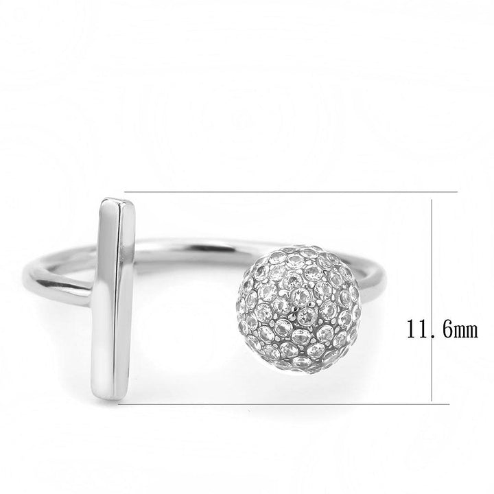 LOVCIA Stainless Steel Ring with Clear AAA CZ Stone, No Plating - Buy stylish Rings for women - Shop latest Ring design - Trendy Rings - Unique fashion Rings - Find the perfect Ring