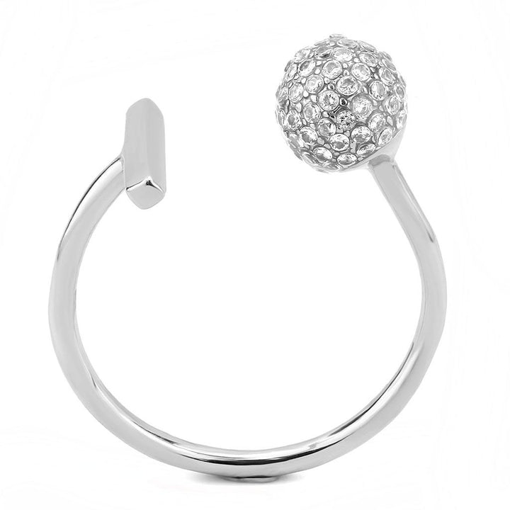 LOVCIA Stainless Steel Ring with Clear AAA CZ Stone, No Plating - Buy stylish Rings for women - Shop latest Ring design - Trendy Rings - Unique fashion Rings - Find the perfect Ring