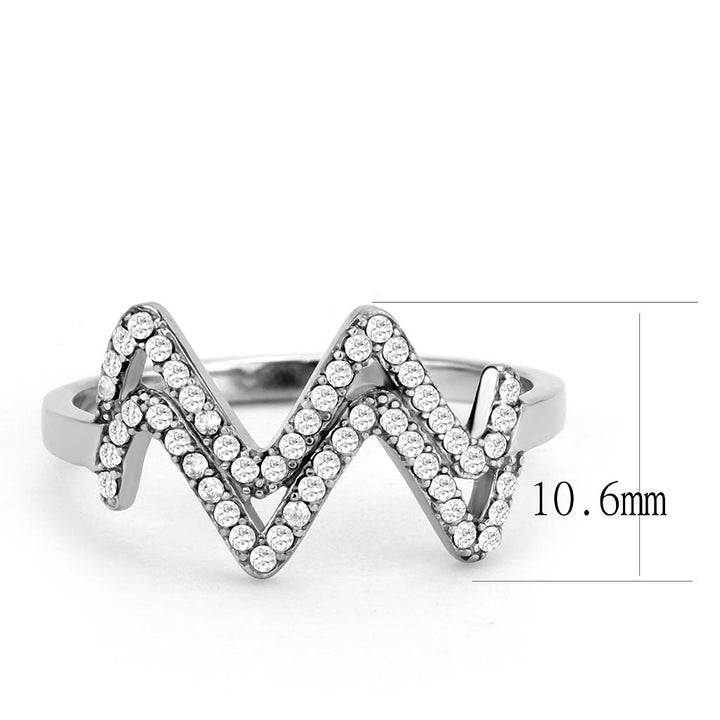 LOVCIA Stainless Steel Ring with Clear AAA Grade CZ Stone - Buy stylish Rings for women - Shop latest Ring design - Trendy Rings - Unique fashion Rings - Find the perfect Ring