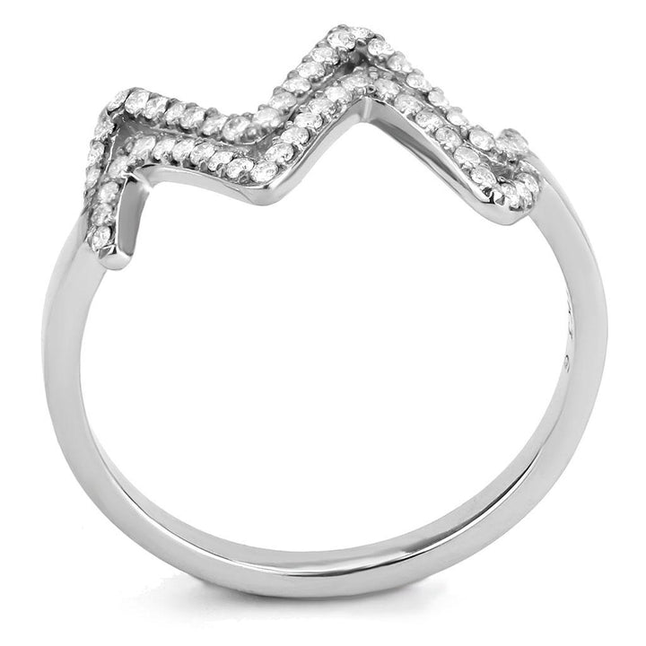 LOVCIA Stainless Steel Ring with Clear AAA Grade CZ Stone - Buy stylish Rings for women - Shop latest Ring design - Trendy Rings - Unique fashion Rings - Find the perfect Ring