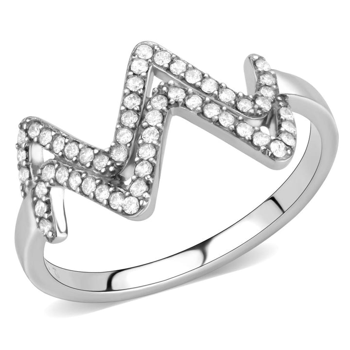 LOVCIA Stainless Steel Ring with Clear AAA Grade CZ Stone - Buy stylish Rings for women - Shop latest Ring design - Trendy Rings - Unique fashion Rings - Find the perfect Ring