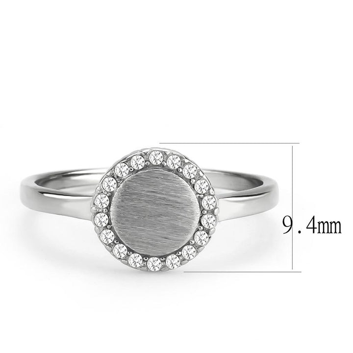 LOVCIA Stainless Steel Ring with Clear AAA Grade CZ Stone, No Plating - Buy stylish Rings for women - Shop latest Ring design - Trendy Rings - Unique fashion Rings - Find the perfect Ring