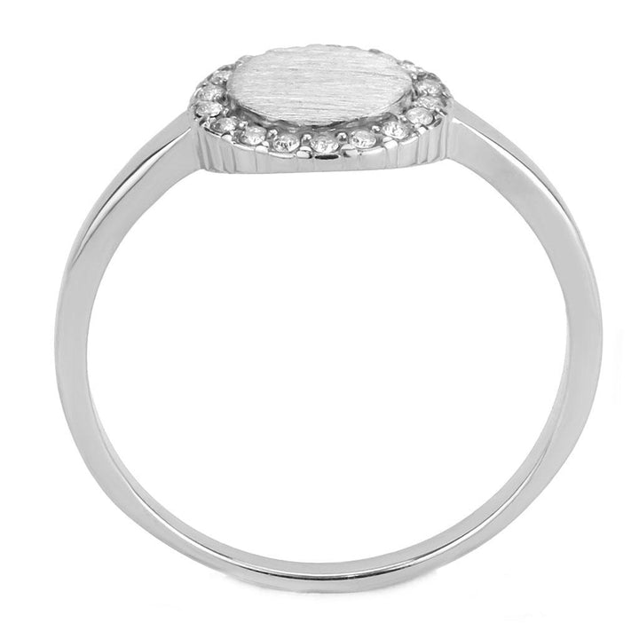 LOVCIA Stainless Steel Ring with Clear AAA Grade CZ Stone, No Plating - Buy stylish Rings for women - Shop latest Ring design - Trendy Rings - Unique fashion Rings - Find the perfect Ring