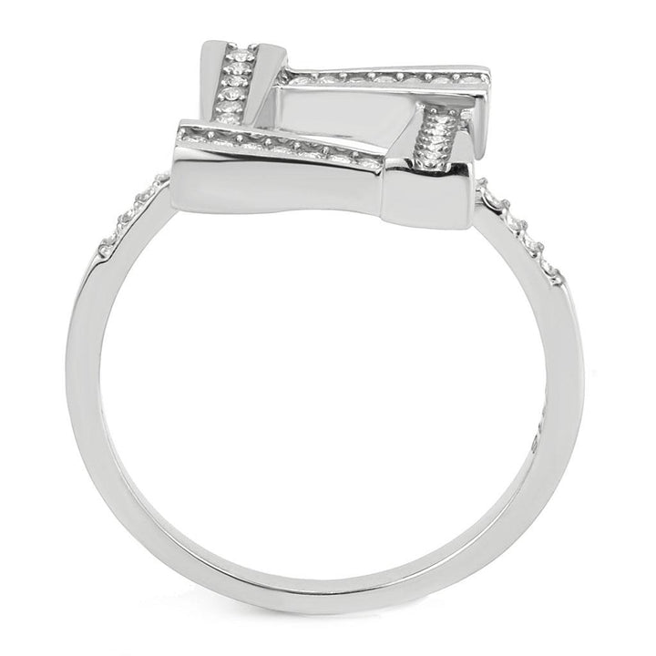 LOVCIA Stainless Steel Ring with Clear AAA CZ Stone, No Plating - Buy stylish Rings for women - Shop latest Ring design - Trendy Rings - Unique fashion Rings - Find the perfect Ring