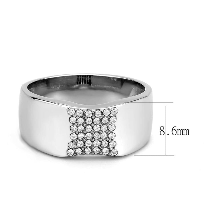 LOVCIA Stainless Steel Clear CZ Ring with No Plating - Buy stylish Rings for women - Shop latest Ring design - Trendy Rings - Unique fashion Rings - Find the perfect Ring