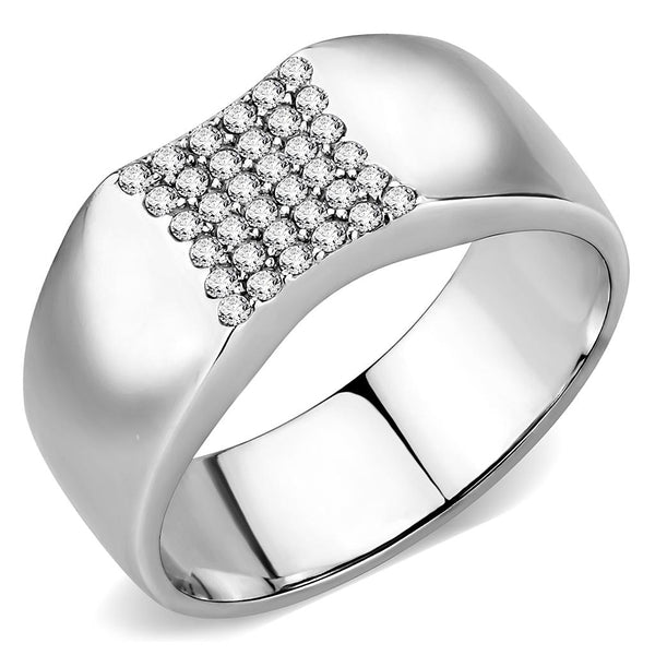 LOVCIA Stainless Steel Clear CZ Ring with No Plating - Buy stylish Rings for women - Shop latest Ring design - Trendy Rings - Unique fashion Rings - Find the perfect Ring