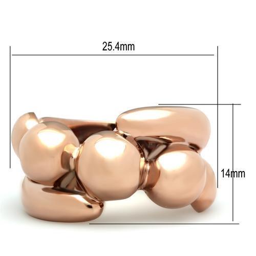 LOVCIA Rose Gold Ion-Plated Brass Ring - Stone-Free Design - Buy stylish Rings for women - Shop latest Ring design - Trendy Rings - Unique fashion Rings - Find the perfect Ring