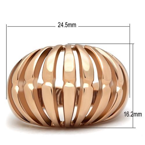 LOVCIA Rose Gold Ion Plated Brass Ring Without Stone - Buy stylish Rings for women - Shop latest Ring design - Trendy Rings - Unique fashion Rings - Find the perfect Ring