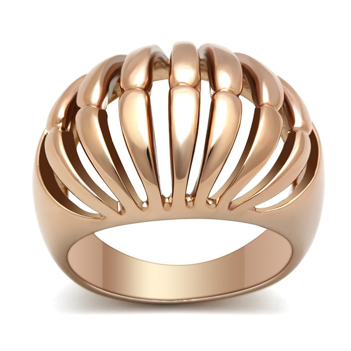 LOVCIA Rose Gold Ion Plated Brass Ring Without Stone - Buy stylish Rings for women - Shop latest Ring design - Trendy Rings - Unique fashion Rings - Find the perfect Ring