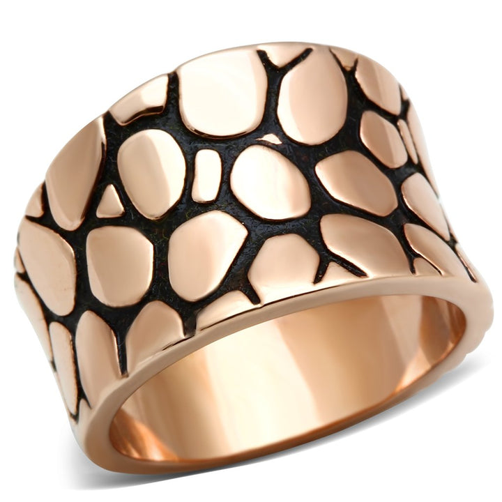 LOVCIA Rose Gold Ion Plated Brass Ring Without Stone - Buy stylish Rings for women - Shop latest Ring design - Trendy Rings - Unique fashion Rings - Find the perfect Ring