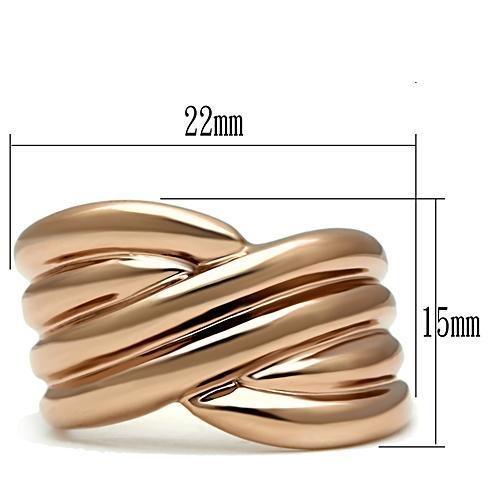 LOVCIA Rose Gold Ion-Plated Brass Ring Without Stone - Buy stylish Rings for women - Shop latest Ring design - Trendy Rings - Unique fashion Rings - Find the perfect Ring