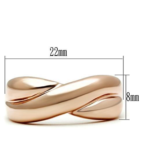 LOVCIA Rose Gold Ion Plated Brass Ring - Stone-Free Design - Buy stylish Rings for women - Shop latest Ring design - Trendy Rings - Unique fashion Rings - Find the perfect Ring