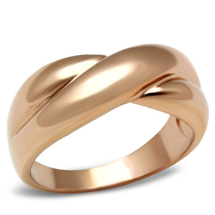 LOVCIA Rose Gold Ion Plated Brass Ring - Stone-Free Design - Buy stylish Rings for women - Shop latest Ring design - Trendy Rings - Unique fashion Rings - Find the perfect Ring