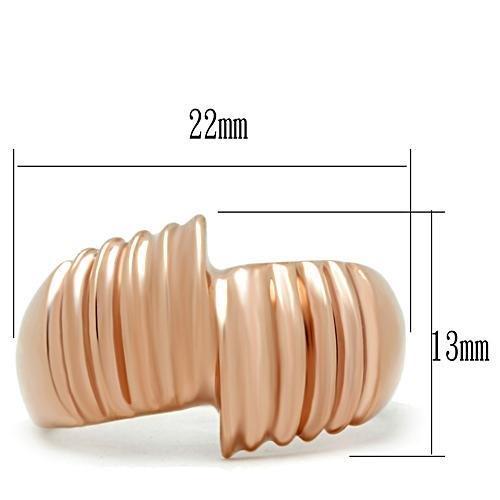 LOVCIA Rose Gold Ion-Plated Brass Ring Without Stone - Buy stylish Rings for women - Shop latest Ring design - Trendy Rings - Unique fashion Rings - Find the perfect Ring