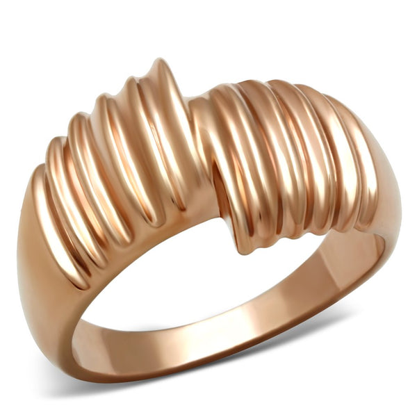 LOVCIA Rose Gold Ion-Plated Brass Ring Without Stone - Buy stylish Rings for women - Shop latest Ring design - Trendy Rings - Unique fashion Rings - Find the perfect Ring